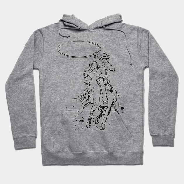 Western Era - Cowboy on Horseback 1 Hoodie by The Black Panther